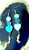 Mermaid Earrings Aqua Glass Beads Silver Pierced