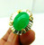 Jade Clip Earrings Chrysoprase Jadeite Rhinestone Baguette