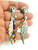 Concho Feather Earrings Pierced Beaded Southwestern