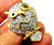 Owl Pin Bird Rhinestone Crystal Wise Old GoldPlate Brooch Special!