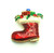 Santa Christmas Stocking Boot Pin Brooch Rhinestone