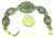 Snake Bracelet Ankh Egyptian Revival Paua Shell