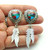 Heart Earrings Sterling Feather Signed TK Emerson Navajo 925