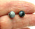 Snowflake Obsidian Stud Earrings Genuine Stone Pierced
