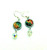 Yin Yang Crystal Earrings Vintage findings Swarovski Crystal