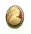 Cameo Lady Pin Vintage Brooch Acrylic Beauty
