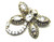 DragonFly Pin Brooch Sterling Silver White Sapphire Marcasite