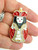 Russian Nesting Doll Pin Rhinestone Crystal Necklace
