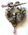 Merlin Wizard Sword Pin Sorcerer Brooch Rhinestone Crystal