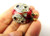 Ladybug Pin Brooch Red Fat Rhinestone Crystal Bug Insect