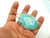 Larimar Pendand Necklace Cabochon Wire Wrapped OOAK