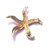 Starfish Pin Ocean Creature Brooch Salmon Coral