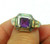 Amethyst Opal Ring Sterling Silver Inlaid Art Deco Style
