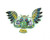 Owl Bird Pin Wings Rhinestone Crystal Brooch Necklace Hoot