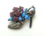 Shoe Pin HIGH HEEL Strap Flower Sapphire RHINESTONE CRYSTAL