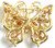 Butterfly Pin Aqua Sapphire Rhinestone Crystal Bold Statement