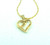 10K Gold Heart Diamond Pendent Necklace Baguettes