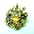 Castle Pin Princess Knight Fairy Tale Necklace Brooch Rhinestone Crystal