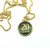 Coin Lithuania 20 Centu Necklace Hand Painted 1991 Chain