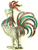 Rooster Pin Bird Cock-o-the-Walk Rise Shine Chicken Vivid Colors!