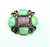 Pink Pin Brooch Optic Lucite Rhinestone Crystal