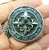 Zodiac Button Pin Astrological Signs Fleur De Lis Vintage OOAK