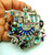 Castle Pin Princess Knight Fairy Tale Blue Necklace Brooch Rhinestone Crystal