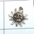 Sun Charm Sterling Silver Face 3-D Vintage Lost Wax