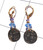 Pharaoh Coin Earrings Egyptian Revival Cartouche Tanzanite Alexandrite