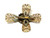 Christian Cross Pin Crucifix Rhinestone Crystal Signed Kia's Upcycle