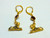 Sphinx Earrings Egyptian Revival Swarovski Crystal Egypt Luxor Vintage DazzleCity