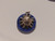 Sun Face Pendent Lapis Sterling Silver Charm 3-d 925 Vintage