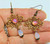 Harlequin Earrings Vintage Swarovski Opaline Crystal