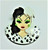 Sophisticated Lady Pin Acrylic Cruella Black White Brooch BeadRage