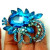 Aqua Crystal Boutique Brooch Rhinestone Pin Couture BeadRage