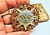 Sun Face Pin Vintage Rhinestone Crystal Handmade OOAK BeadRage