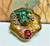 Frog Trinket Box Toad Magnetic Red Rhinestone Crystal Vanity