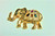 Elegant Elephant Pin Brooch Vintage Rhinestone Crystal Rescue BeadRage
