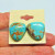 Turquoise Cabochon Earrings Genuine Kingman OOAK NBW Handmade DazzleCity