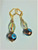 Murano Millefiori Earrings Swarovski Vintage 5200 Crystal Turquoise Goldstone BeadRage