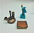 Pencil Sharpener Copper Type Block Lot Statue Vintage BeadRage