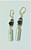 Earrings Swarovski 5305 Jet Abstract Silver Foil Pierced DazzleCity