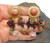 Rhodochrosite Earrings Clip Vintage Gorgeous Rose Quartz Jasper Jumble DazzleCity