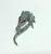 Dragon Pin Vintage Serpent Brooch AB Aqua Rhinestone Crystal DazzleCity