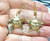 Star Earrings Diamond Cut Face Moon Carol Star Made USA DazzleCity
