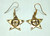 Star Earrings Diamond Cut Face Moon Carol Star Made USA DazzleCity