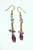 Amethyst SWAROVSKI® 8543 Aqua 5305 Crystal Earrings Drop Pierced Vintage BeadRage