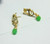 Dragon Earrings Chrysoprase Nephrite Jade Rhinestone Crystal Elegant DazzleCity