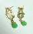 Dragon Earrings Chrysoprase Nephrite Jade Rhinestone Crystal Elegant DazzleCity