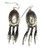 Concho Feather Earrings Vintage Sterling Silver Southwest DazzleCity